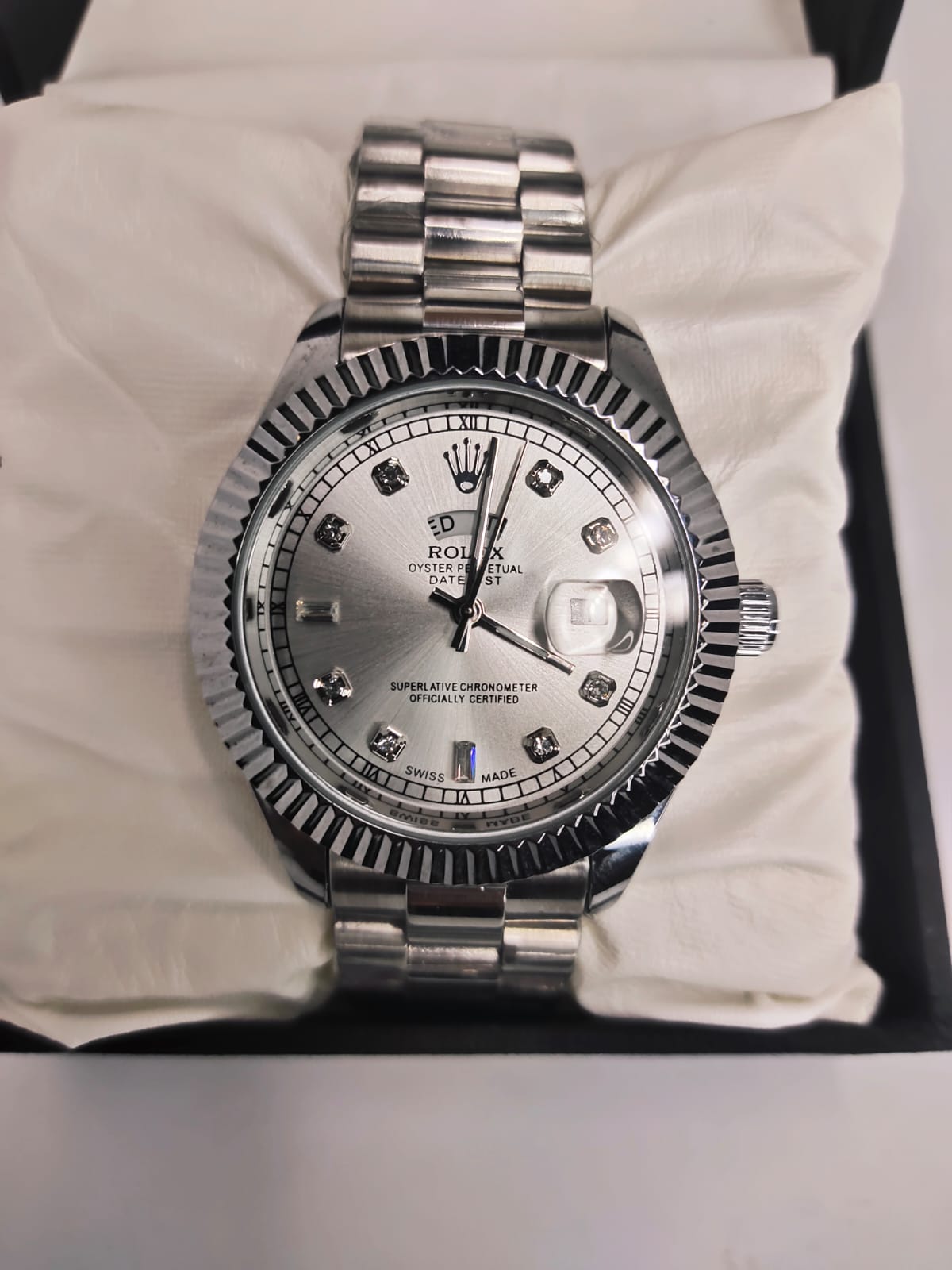 Silver Rolex Day Date ✨