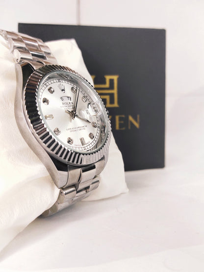Silver Rolex Day Date ✨