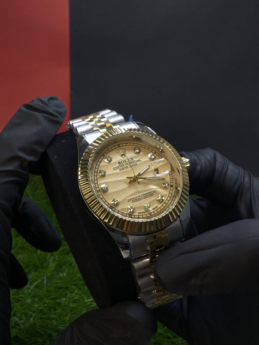 Rolex Sandy Dial in Double Chain
