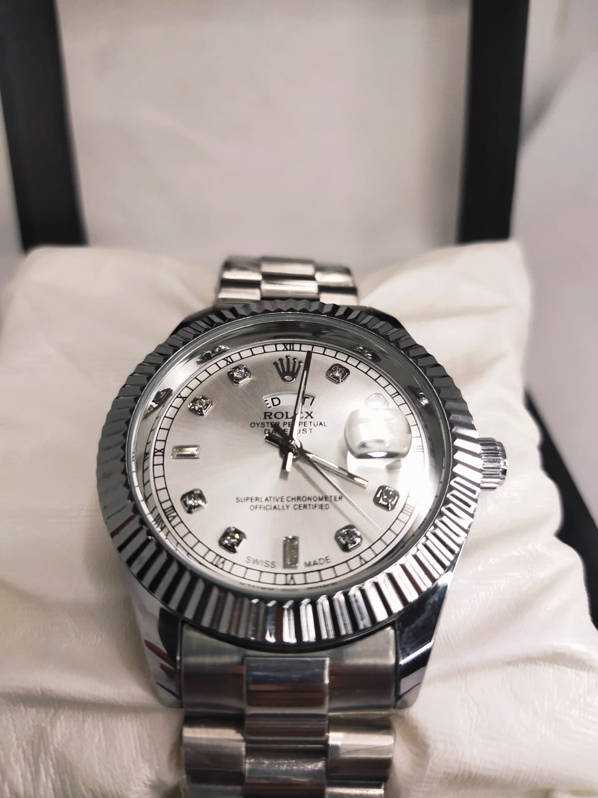 Silver Rolex Day Date ✨
