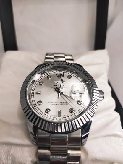 Silver Rolex Day Date ✨