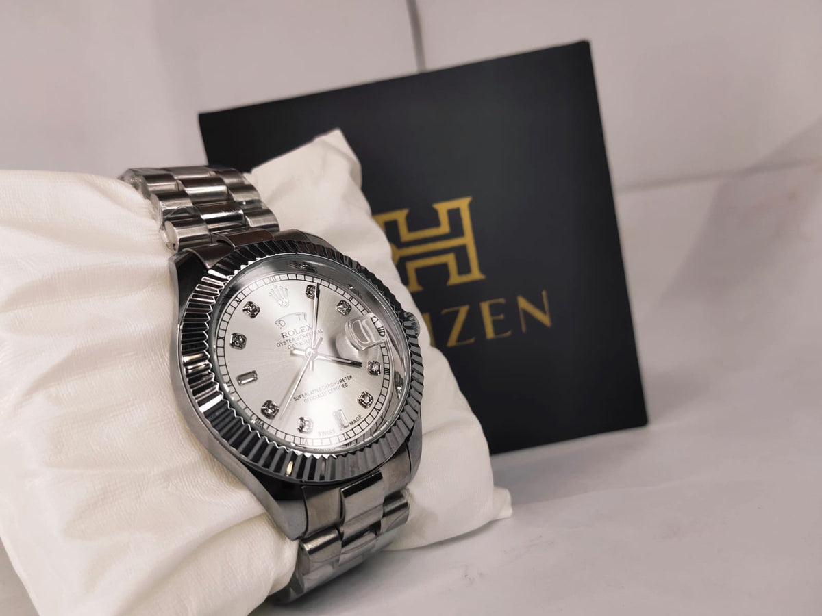 Silver Rolex Day Date ✨