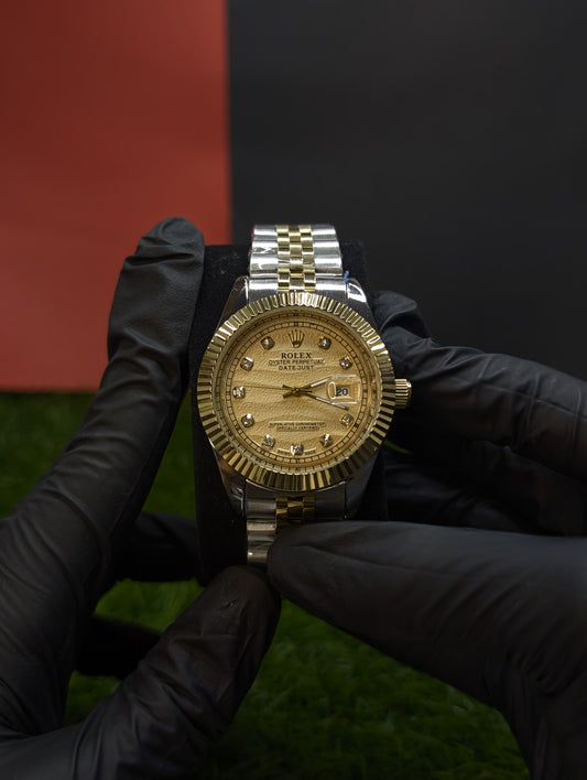 Rolex Sandy Dial in Double Chain
